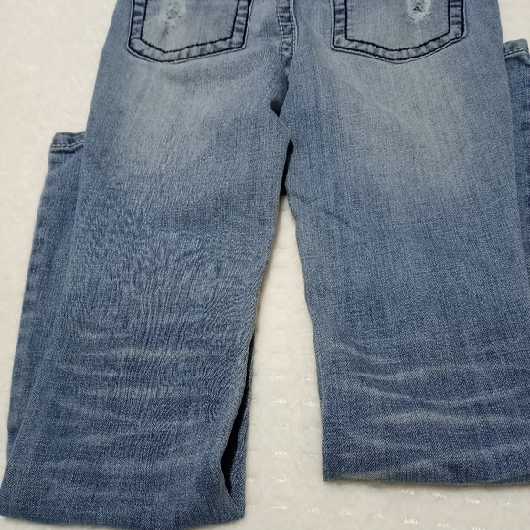 Bebe Asphalt  Jean wide leg  Vintage Women  Size 3  Lt blue Ripped - Picture 6 of 7